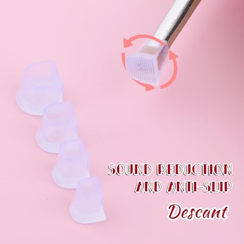 Image of 8 Pairs Heel Caps for High Heels Noise Reducing High Heel Protectors Non-Slip Heel Covers for Walking on Grass and Uneven Road (4 Sizes,Black,Transparent)