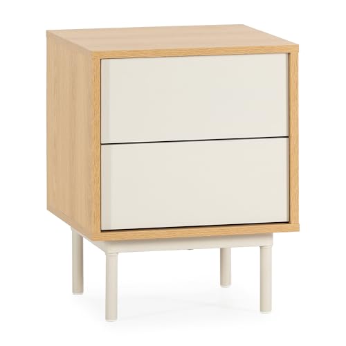 HOMN LIVING Mesita de Noche Cuzco 2 cajones