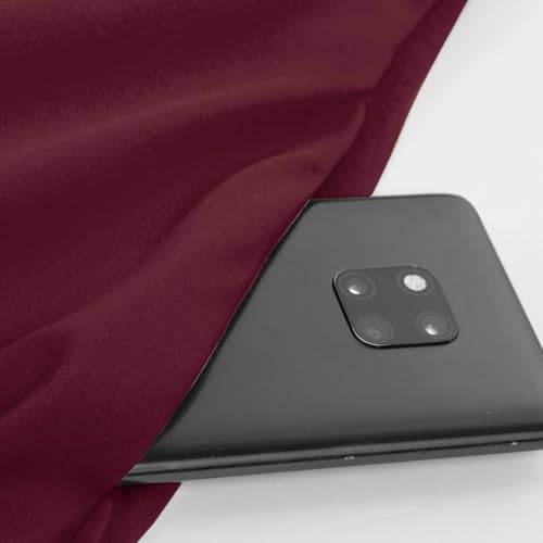 Belle Poque Women's Vintage Stretch High Waist A-Line Flared Midi Skirts with Pockets & Belts3