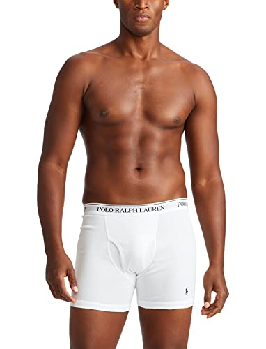 POLO RALPH LAUREN Men's Classic Fit Cotton Boxer Briefs, Trunks & Long Leg Available, 3-pack Boxer Briefs (pack of 3)