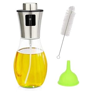 Olijfolie 6 oz Olie er voor Koken Olie Pomp Met Glazen Fles Zilver Keuken Accessoires