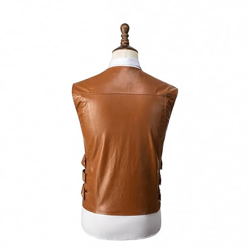 Men's Classic Leather Waistcoat Club Style Motorcycle Bikers Premium Leather Vest4