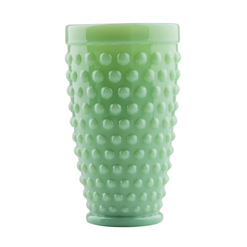 TableCraft 12225 Jadeite Glass Collection Tumbler 14 oz Vintage-Style Milk Green Glass Classic Round Design Hobnail Pattern Dishwasher & Microwave Safe 3.75 x 3.75 x 5.5 Tabletop Drinkware
