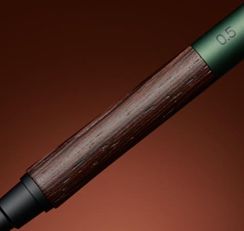 Image of KURUTOGA Mitsubishi Mechanical Pencil Wood 0.5mm Steel Grey M5KW1P.23 with Original Stylus