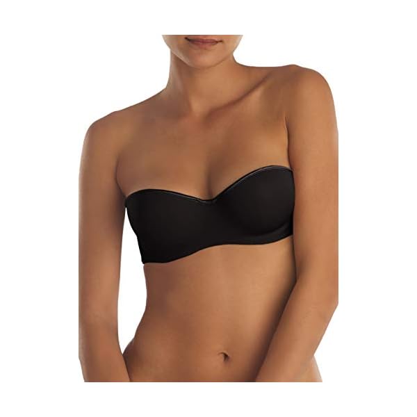 Natori-Womens-Reflex-Strapless-Convertible-with-Bump-Contour-Bra Natori Women's Reflex Strapless Bra with Bump and Removable Straps 774495 Black