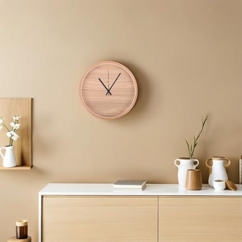Boîtier d'horloge murale bois rond 14 pouces cadre décoration - 7