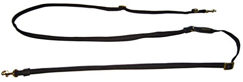 Niggeloh Hundezubehör Hundeleine Umhängeleine Hundeumhängeleine Deluxe, schwarz, 121200012, 170-380 cm