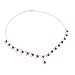 NOVICA .925 Sterling Silver Garnet Waterfall Pendant Necklace 'Scarlet Droplets', 16.5" (13.5cttw)