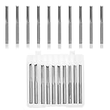 10 Stück Gerade Fräser Stahl Schaftfräser CNC Fräser Schaftfräser Schaft Gerade Fräser 1/8 Zoll 3,175mm Fräser Frässtifte Set Fräser Schlitzfräser Bits CNC Spiralfräser für Holz Acryl Schneiden