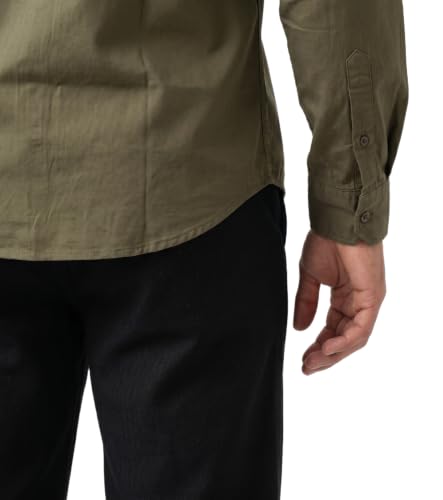 Image of Amazon Brand - INKAST Men Solid Cotton Shirt | Casual Wear | Basic Essential Plain Everyday & Office Wear | Full Sleeve | Regular Fit