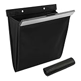 Londehuhai Car Trash Bag, Foldable Car Garbage Can Bin and Storage Bag Hanging Ca-r Trash Bag for Front Back Seat Multi-Purpose Suspended for Sedans, SUVs & Trucks(Color:Metal)