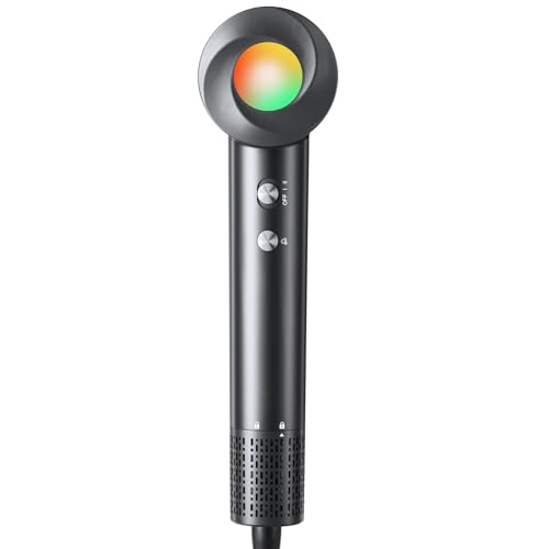 160000 RPM High-Speed Ionic Hair Dryer, Lightweight Portable Blow Dryer with 500 Million Negative Ions, Black