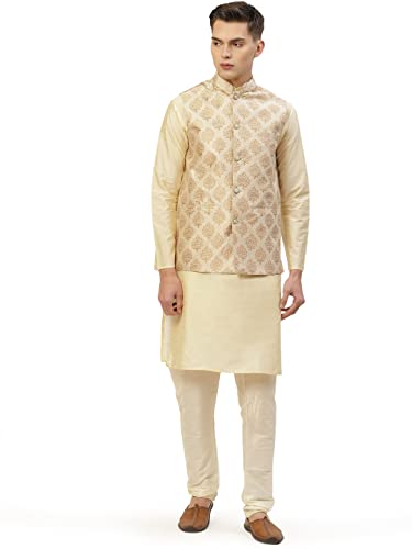 Image of Jompers Men's Woven Design Nehru Jacket.