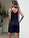 LOMON Womens Summer Tops 2025 Fashion Casual Dressy Romper Strap Adjustable Short Cute Overalls with Pockets(Navy Blue,S)