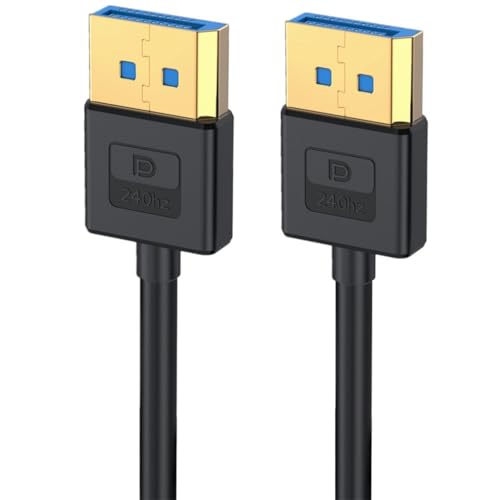 Cable DisplayPort 1.4 premium de silicona con conector en ángulo codo para monitor 8K