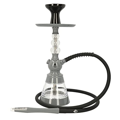 El-Badia - Shisha CELESTE - Vase aus Acryl - Silikonschlauch, Feuerstelle aus Phunnel - Ikonisches Design - Höhe 45cm