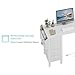 Lufeiya White L Shaped Computer Desk with Drawers & Storage Shelves, 47 Inch Corner Reversible Desk with Power Outlet for Home Office Bedroom, L-Shaped Teen PC Desks with Fabric Drawer, White