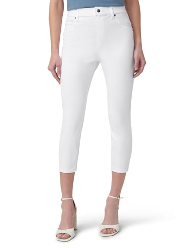 HUE Women's Ultra Soft Denim Capri, White, Medium