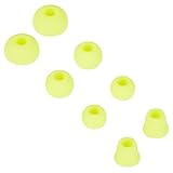 4 Pairs Silicone Replacement Earbud Tips Earbud Cap Compatible with Powerbeats 1/2/3 Wireless Beats by Dre Headphones,Ear Bud Tips(Yellow)