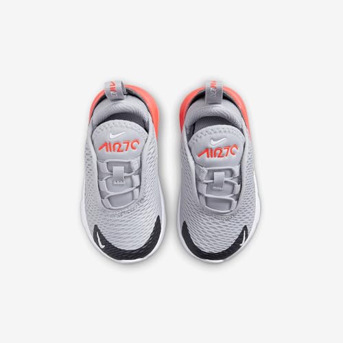 Nike Air Max 270 Baby/Toddler Shoes (DD1646-039, Wolf Grey/Anthracite/Bright Crimson/White)4