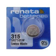 Renata One (1) X 315 SR716SW SB-AT Silver Oxide Watch Battery 1.55v Blister Packed
