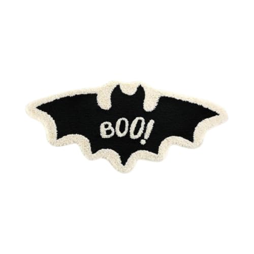 Halloween Outdoor Bat Rug Goth Decor - Halloween Bat Door Mat, Imitation Cashmere Animal Carpet | Absorbent Soft Carpet Seasonal