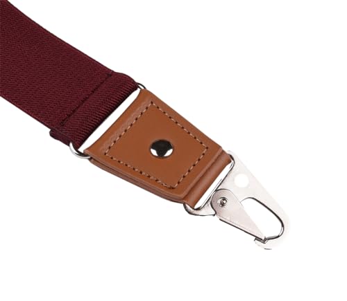 Image of Suspenders for Men Snap Hooks with 1.4 Inch Elastic Y-Back Adjustable