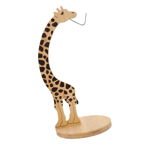 Soporte de plátanos de madera premium y acero inoxidable con base estable de jirafa 7