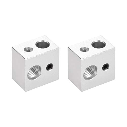 uxcell Aluminum Heater Block, Specialized for MK10 M7 1.75mm Filament 2pcs