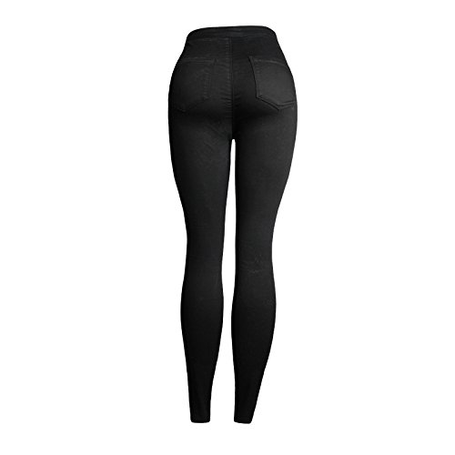 Women's High Waist Stretch Skinny Embroidered Flower Print Leggings Classic Jean Trousers Slimming Jean Jogger4