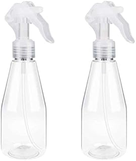 BRONZLO® Spray Bottles Pack of 2 200ml Water Spray Bottles Plant Mist Clear Empty Plastic Sprayers for Gardening, Cleaning, Air Freshening, Essential Oil