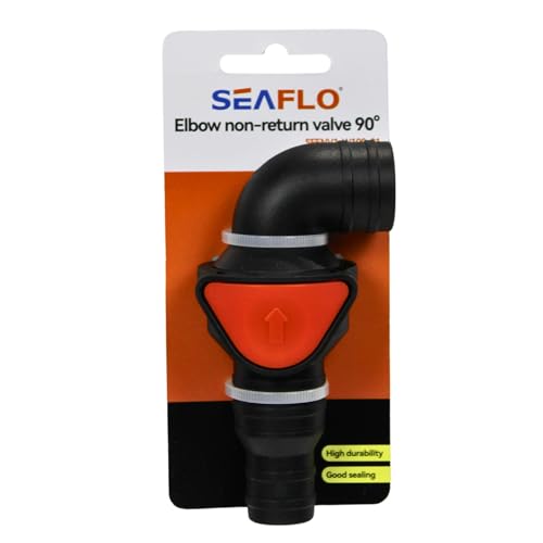 Image of SEAFLO in-Line / 90 Quick Disconnect Non-Return Check Valve PA6+GF+POM Construction, Anti-Backflow Design, Versatile Applications (Choose Size and Style)