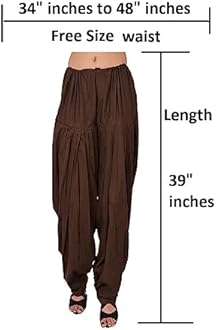 Prabha creations Women's Loose fit Cotton semi Patiyala Salwar White