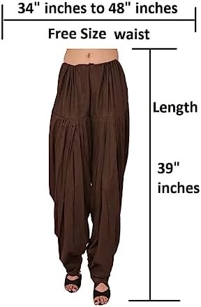 Prabha creations Women's Loose fit Cotton semi Patiyala Salwar White