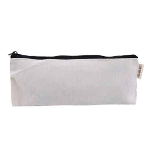 Preisvergleich Produktbild Kosmetiktasche, blanko, Leinen, Reißverschluss, Stifte-Etui, Baumwolle, Make-up-Tasche, Handy, Clutch, Organizer, Make-up-Tasche, B01