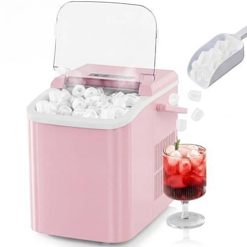 NEWBULIG Ice Makers Countertop with Handle, Portable...