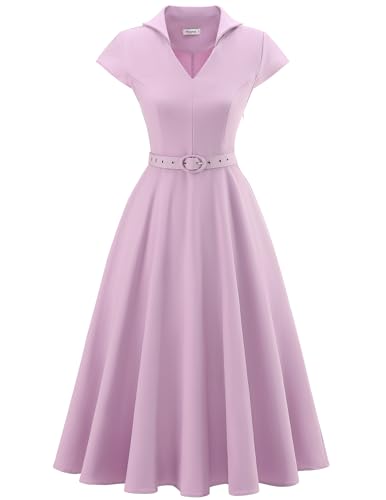 Wedtrend Festliche Kleider für Damen Elegant Ballkleid Vintage 50er Jahre Kleider Cocktailkleid Knielang Abendkleid Kleider Damen WTP30024LilacL