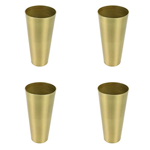 La mejor comparación de Patas de madera para mesas comprados en linea. 37 LC LICTOP - Funda cónica de metal para patas de muebles, estilo moderno, para aumentar la altura, para mesa de madera, sofá (tipo cobre, 40 x 80 x 25 mm), paquete de 4