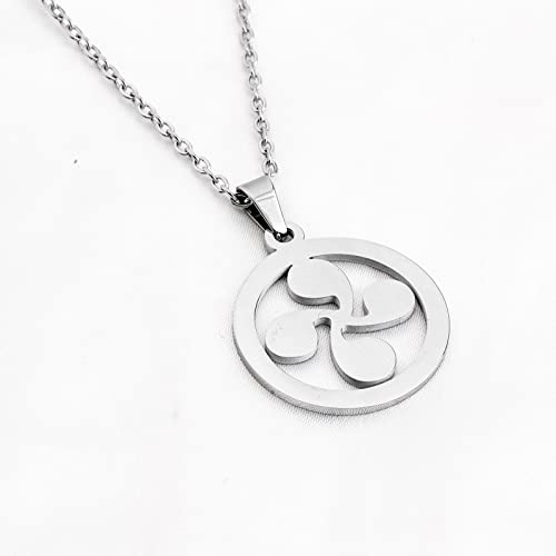 Stainless Steel Lauburu Pendant Necklace Celtic Symbol Pendant Jewelry3