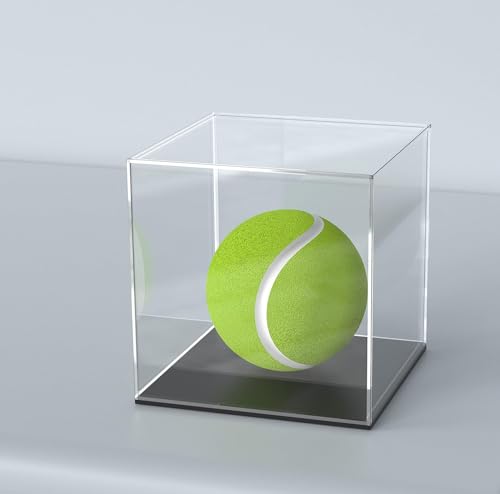 Image of Clear Acrylic Display Case for Collectibles - Self Assemble Transparent Showcase Box | Glass Alternative for Action Figures | Toys | Organizer for Home Display (4x4x4 Inches)