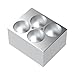 4E's USA Dry Bath Incubator Heat Block - Universal Aluminum Block for Round Tubes 4 x 35mm, Slot Size ⌀35mm x 47.6mm, Model: TC0401001-74