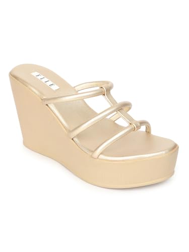 Image of ELLE Women Classic Wedges Heel Slip-On Sandal