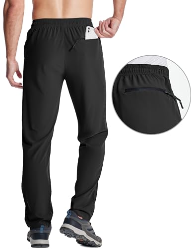MAGCOMSEN Mens Hiking Pants Quick Dry Lightweight Water Resistant Outdoor Pants with 3 Zipper Pockets2