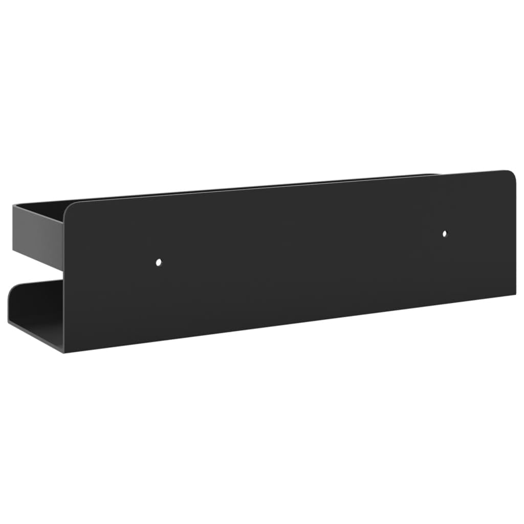 Półka prysznicowa, matowa czerń, 23 x 6,5 x 6 cm, stal nierdzewna 304, trwała i wszechstronna, z 2 możliwościami montażu, zapewnia więcej miejsca do przechowywania w łazience, kuchni