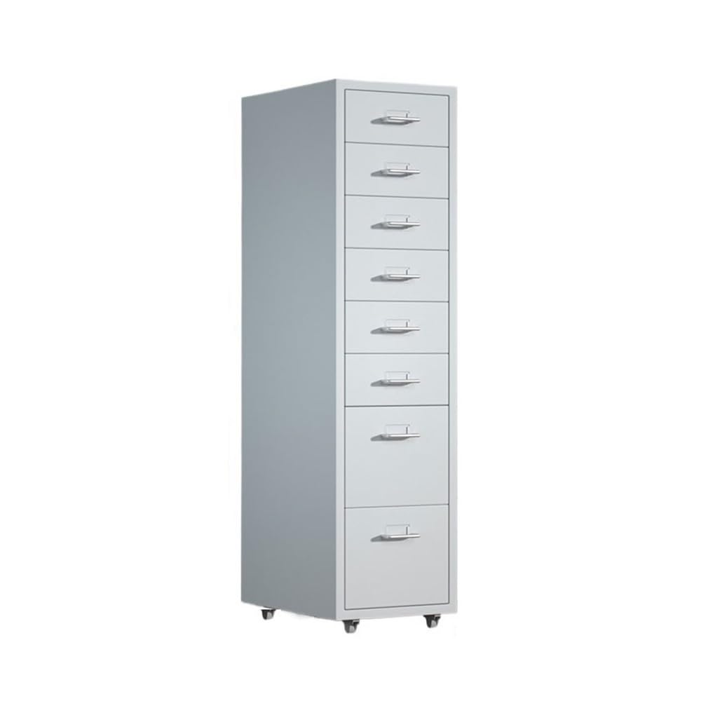 Aioneer White File Cabinet 8 Layers Of Large-Capacity Metal File Cabinet Multifunctional File Data Organizing Cabinet Office Storage Drawer Cabinet Filing Cabinet
