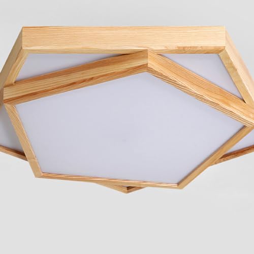 Lámpara de techo de madera de roble y acrílico con acabado minimalista premium 6