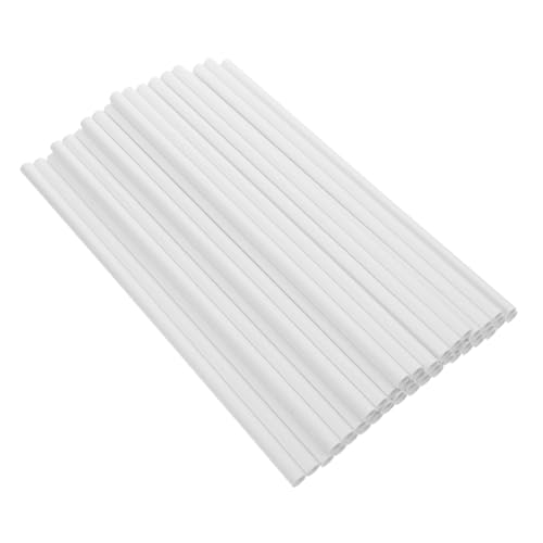 LALAFINA 50個棉花糖用使い捨て紙スティック 強と耐久性確保 フレーバー保持加工済み キャンディーケーキポップスロリポップ用 家用わたあめ