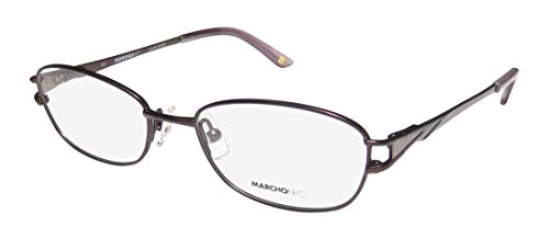 Marchon Airlock Delancey Womens/Ladies Designer Full-rim Flexible Hinges Eyeglasses/Spectacles (51-17-135, Brown)