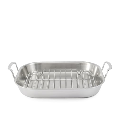Marthabymarthastewarttriplystainlesssteel16roastingpanwflatrack  Urban Country Home Decor Martha by martha stewart triply stainless steel 16 roasting pan wflat rack  urban country home decor