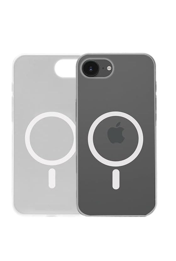 Image of amazon basics Luxury Paper Thin Case Cover for iPhone 16E | Matte Finish | Compatible with magsafe | (White, iPhone 16E)